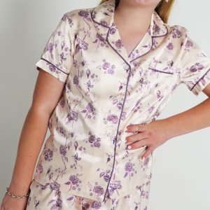 Girls - Botanical Garden Satin Short PJ Set