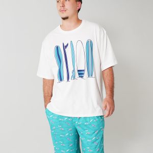 Mens Ocean Drift T-Shirt & Long Pants PJ Set