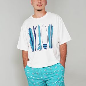 Mens Ocean Drift T-Shirt & Short Pants PJ Set