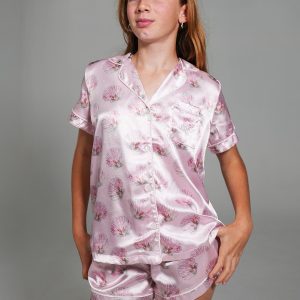 Girls - Blush Clamshell Short Satin PJ Set