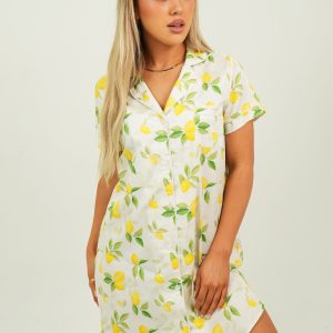 Lemon Cotton Night Shirt