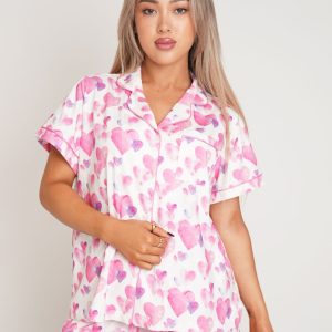Lots Of Kisses Jersey Knit Cotton Short Pyjama Set