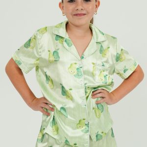 Girls The Perfect Pear Satin Short Pyjama Set