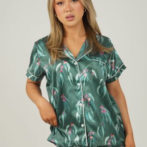 Australian Native Satin Short PJ Set