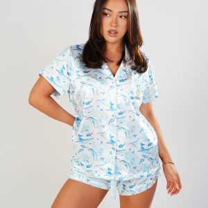Under The Sea Short Satin PJ Set