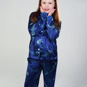 Girls - Creatures Of The Deep - Satin Long Sleeve Long Pants Set
