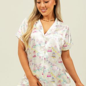 Birthday Satin Short Pyjama Set