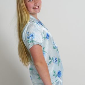 Girls - Royal Rose Satin Short PJ Set