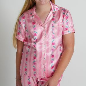 Girls - Sugar Blossom Satin Short PJ Set