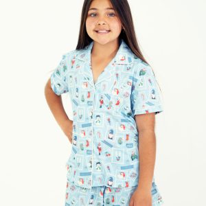 Girls - Dear Santa Jersey Knit Cotton Short PJ Set