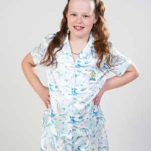 Girls - Under The Sea Short Satin PJ Set