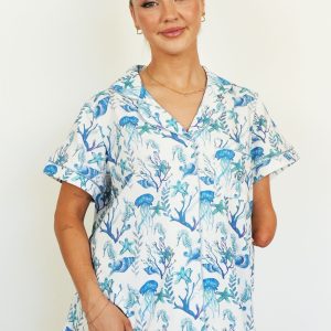 Sea Life Jersey Knit Cotton Short PJ Set