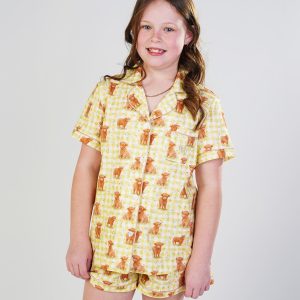 Girls - Buttercup Meadow Jersey Knit Cotton Short PJ Set