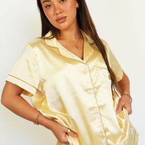 Golden Ticket Satin Short PJ Set