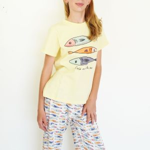 Girls - Catch Me By The Sea T-Shirt & Long Pants PJ Set