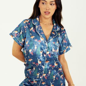 Woodland Dreams Short Satin PJ Set