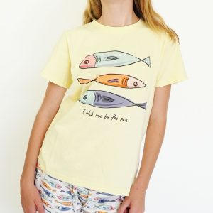 Girls - Catch Me By The Sea T-Shirt & Short Pants PJ Set