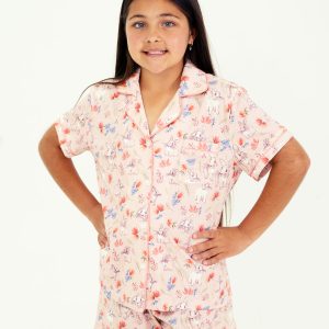 Girls - Hop To Bed Jersey Knit Cotton Short PJ Set