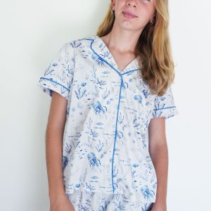 Girls Morning Swim Cotton Short Pyjama Set