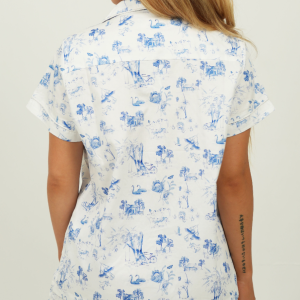 Coming Home Jersey Knit Cotton (White Drawstring) Short PJ Set