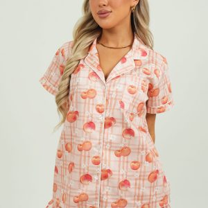Peaches Satin Short Pyjama Set