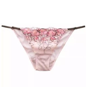 Mulberry Silk Sheer Lace Low-Rise Bikini Panties