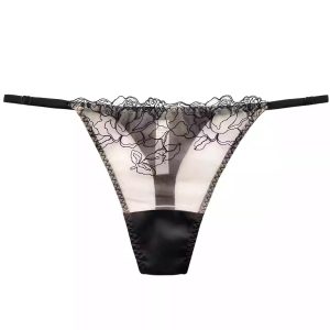 Mulberry Silk Lace Thong Panties